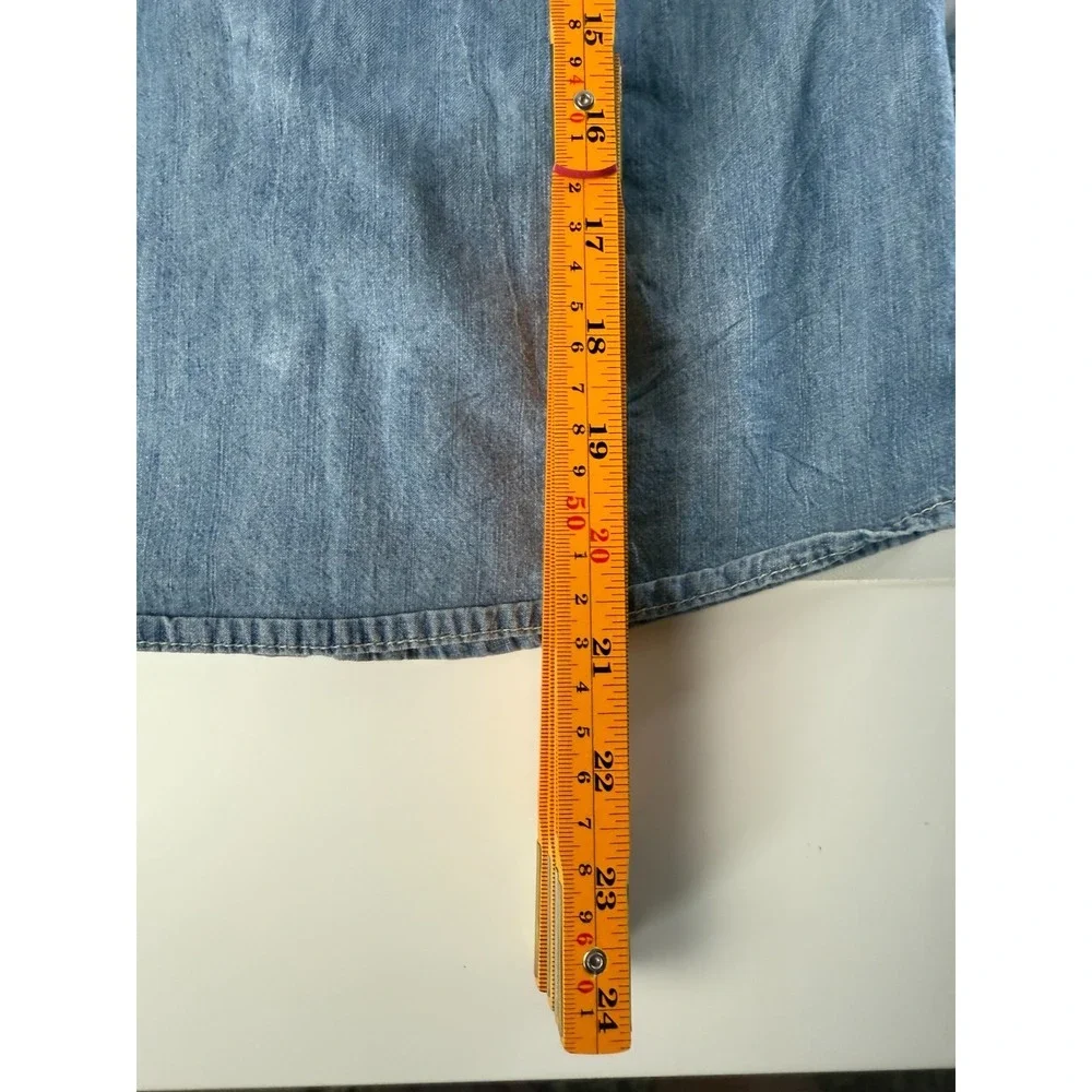 OskKosh B'gosh Western Peral Snap Chambray Youth Boys Shirt Size 10‎